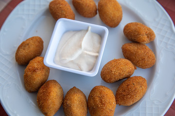 Delicious spanish croquettes tapa spain tapas dish food