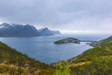 landscape view with Husoy village