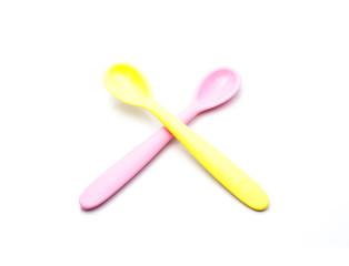 plastic spoon and fork