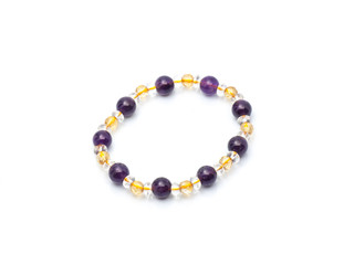 colorful beads on white background