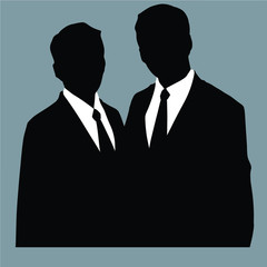 Silhouettes of Gay couple Vector