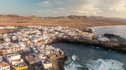 Fototapeta na wymiar Aerial view of El Cotillo bay, fuerteventura. Canary islands