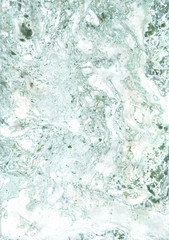 Fototapeta na wymiar Stone.Precious gem amazonite.Green ,gray,blue background stone wall texture , water texture ,unique technology of painting with paints on water. For tile design, background, stone imitation