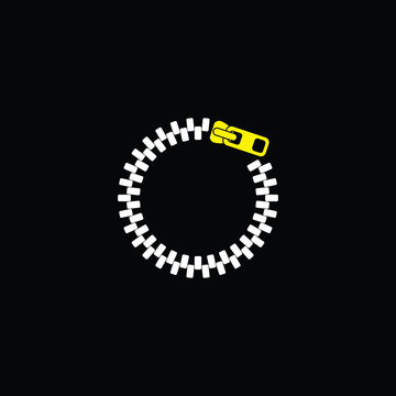 Vector illustration of ring-shaped zipper