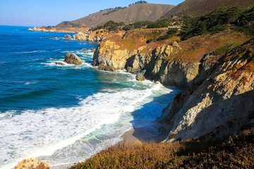 Monterey Bay panoramic photo in California 