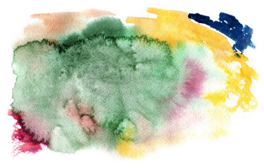 Watercolor background. Brush painted illustration.