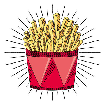 French Fries/ Chips - Illustration/ Clipart