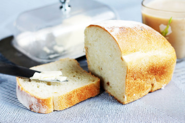 homemade onion bread and butter for the breakfast