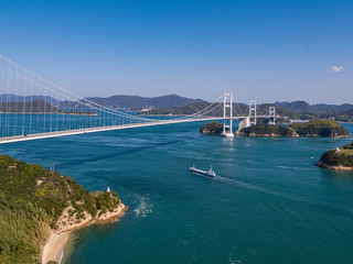 Fototapeta premium 来島海峡（しまなみ海道） 空撮