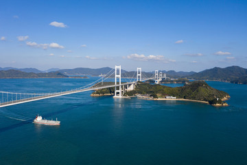 Naklejka premium 来島海峡（しまなみ海道） 空撮