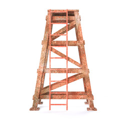 3d rendering of a tower over white background