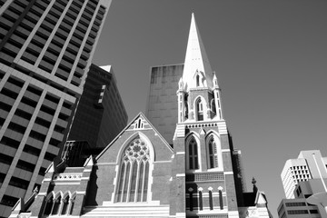 Obraz premium Brisbane, Australia. Vintage filtered black and white tone.