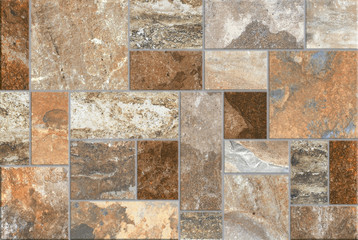 Outdoor concrete block floor and wall background and texture