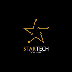 Gold Star Technology logo on black background