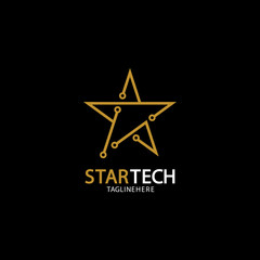 Gold Star Technology logo on black background