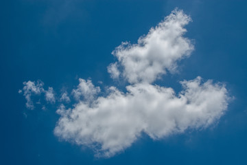 Blue sky background with clouds in cloudy day.
