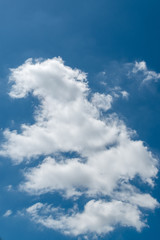 Naklejka na ściany i meble Blue sky background with clouds in cloudy day.
