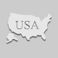 America map in light color