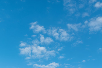 Blue sky background with clouds in cloudy day.