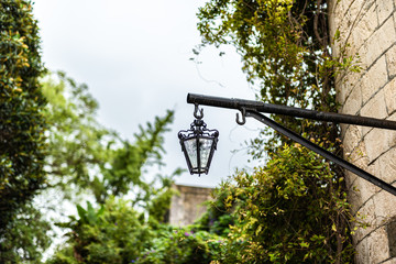 old street lamp in garden