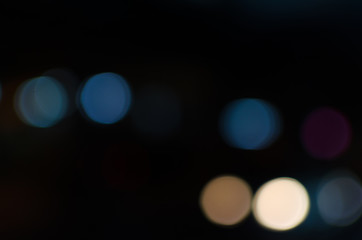 Abstract Bokeh background of defocused glittering lights. Christmas, Party, New Year background pattern concept. banner