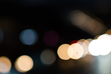 Abstract Bokeh background of defocused glittering lights. Christmas, Party, New Year background pattern concept. banner