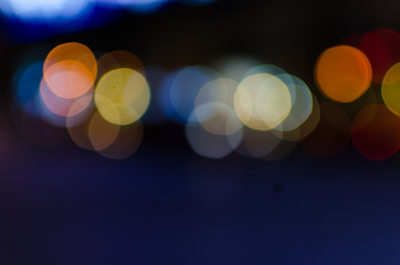 Abstract Bokeh background of defocused glittering lights. Christmas, Party, New Year background pattern concept. banner