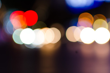 Abstract Bokeh background of defocused glittering lights. Christmas, Party, New Year background pattern concept. banner