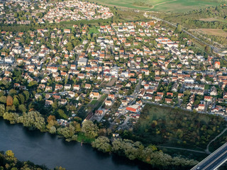 vue aérienne de Triel-sur-Seine dans les Yvelines en France