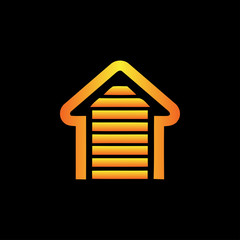 colorful Warm house logo design vector