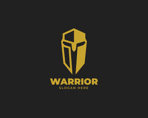  warrior sparta logo vector template. strong knight symbol