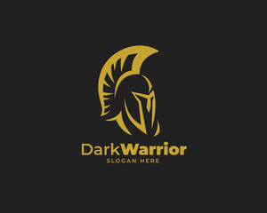  warrior sparta logo vector template. strong knight symbol