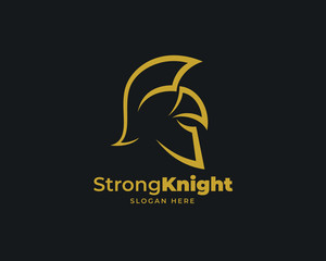  warrior sparta logo vector template. strong knight symbol