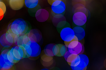 Abstract Bokeh background of defocused glittering lights. Christmas, Party, New Year background pattern concept. banner