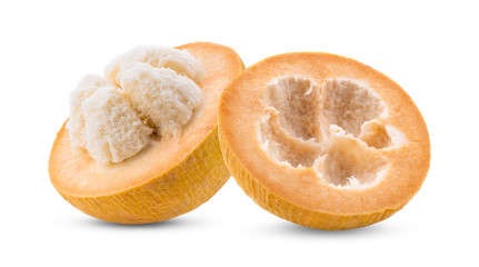 ripe santol isolated on white