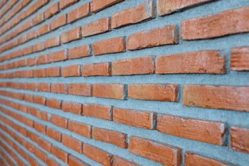 Fototapeta premium brick wall from side view background
