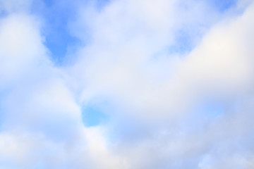 white winter cumulus clouds background