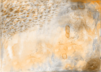 The abstract watercolor background in brown vintage tone