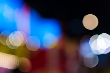 Abstract Bokeh background of defocused glittering lights. Christmas, Party, New Year, luxurious background pattern concept. banner