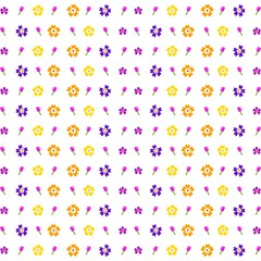 seamless pattern with flowers and butterflies