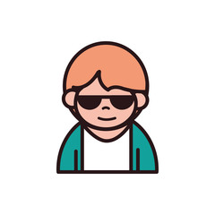 man cartoon character portrait people