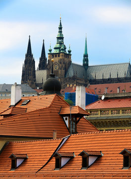 View of St. Vitus Cathedral in Prague. © fotomaster