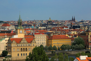 Naklejka na ściany i meble View of the stare mesto or old town Prague. Czech Republic