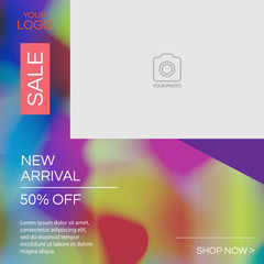 A social media post design template.