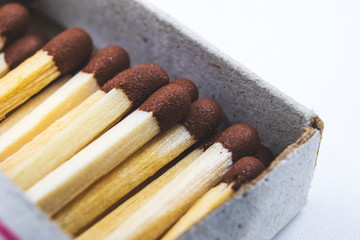 matches on white background