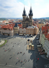 Old Town, Staromestska square, Church Our Lady Tyn. Prague