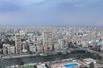 Fototapeta na wymiar Agusa Cairo Egypt Aerial