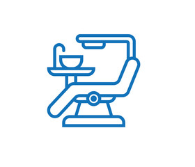dental chair line icon vector 