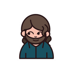 man cartoon character portrait people