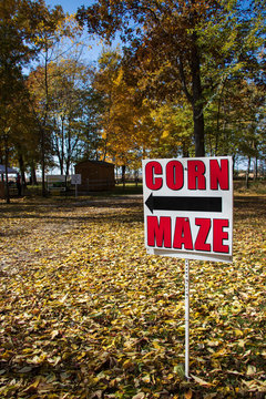 Corn Maze Sign